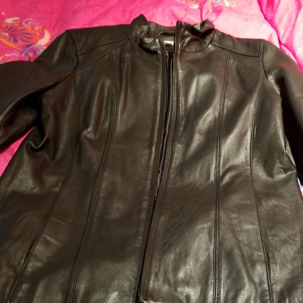 Gently used very good condition leather jacket